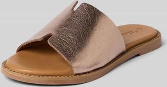 Tamaris Tamaris Pantoletten aus echtem Leder in Rose Gold, Gr&ouml;&szlig;e 36