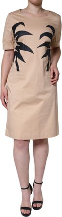 Moschino Cotton Short Sleeve Knee Length Womens Dress