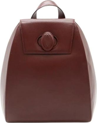 Cartier Pre-owned Backpacks, female, Red, Size: ONE SIZE Pre-owned Vintage Leather Backpack