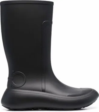Ferragamo Gancini-Debossed Rain Boots
