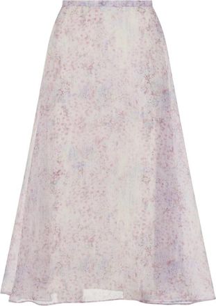 Alberta Ferretti Gedrukte Organza Midi Rok - Dames - Midirokken - Veelkleurig - S - Organza - Rokken