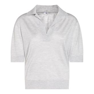 Malo Grey Wool Polo Shirt