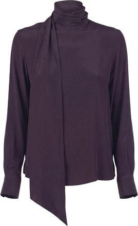 ottod'Ame Viscose Blouse Met Lange Mouwen - Dames - Blouses - Bruin - L - Overhemden