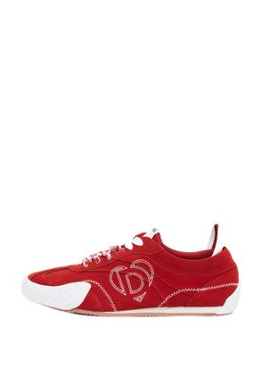 Desigual Shoes_Retro_ Suede Sneaker, 38, 3092 RED