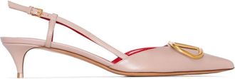 Valentino Garavani Pink Logo Slingback Pumps