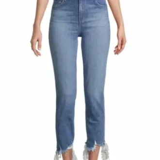 J Brand Ruby High Rise Cropped Raw Hem Jeans In Futurist Cigarette
