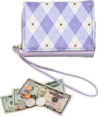 Generic Plaid Wallet - Kids Purse for Girls, Short Bifold with Multiple Card Slots, Spacious Convenient Selling Points, Quick Access Feature Function, Wallet 
