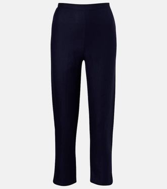 Adriana Degreas Linen-blend capri pants