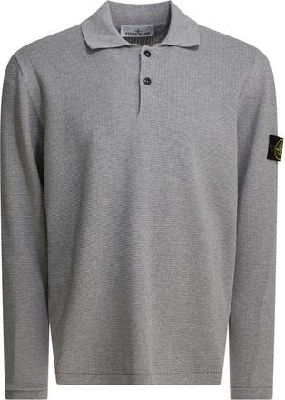 Stone Island Cotton Long Sleeves Polo Shirt