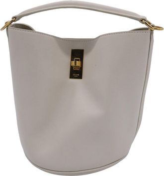 Celine Celine White Leather Teen Bucket 16 Bag (Authentic Pre-Loved)