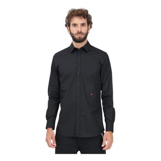 Moschino Chemise - Heren - Casual Overhemden - Zwart - L - Katoen - Overhemden