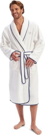 Christy Boundary Piped Edge Luxury Robe in Denim Blue at Nordstrom, Size X-Large