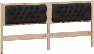 vidaXL Cabecero Otro Marr&oacute;n Y Negro 160 Cm Madera Maciza De Pino Vidaxl