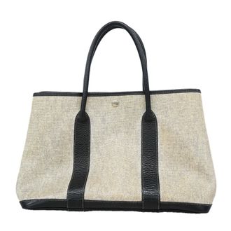 Herm&egrave;s Black Toile H Tote Bag (Pre-Owned)