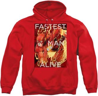 Gildan Justice League of America Fastest Man Alive Adult Pull Over Hoodie / Hooded Sweatshirt