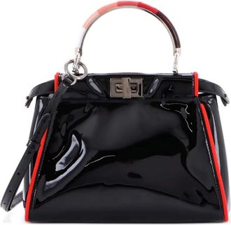 Fendi Resin Handle Peekaboo mini-tas - Zwart