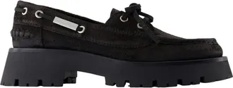 Alexander Wang Chocolade Leren Bootschoenen - Dames - Bootschoenen - Bruin - 37 EU - Leer - Schoenen