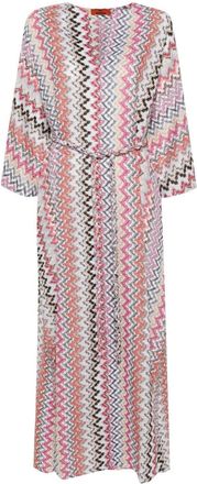Missoni zigzag-woven maxi dress - women - Polyamide/Metallic Fibre/Viscose - L - White