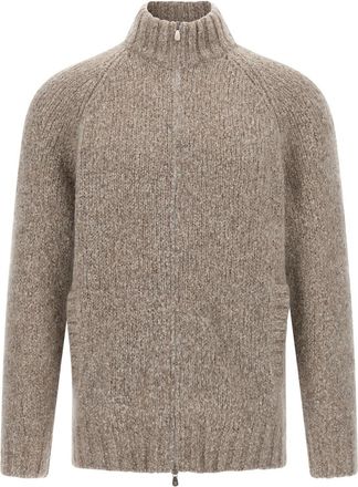 Brunello Cucinelli Grey Wool Cardigan