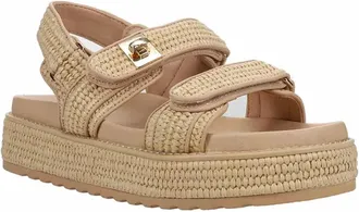 Steve Madden Bigmona BIGM01S1 Natural Raffia Strappy Platform HAWK688