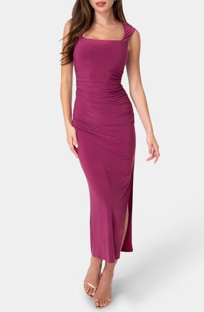 Bebe Square Neck Midi Dress in Magenta at Nordstrom Rack, Size X-Large