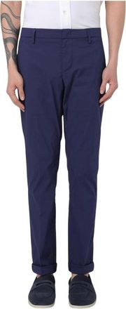 Dondup Chinos, male, Blue, W34, Classic Beige Slim-Fit Trousers