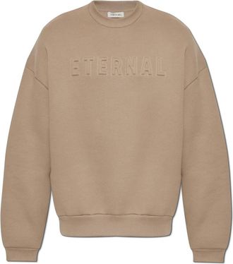 Fear of God Logo Sweatshirt - Heren - Sweatshirts - Beige - XS - Katoen - Hoodies & sweatvesten