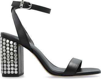 Michael Kors Schoenen, Dames, Zwart, 38 EU, Leer, Sandalettes Merriam