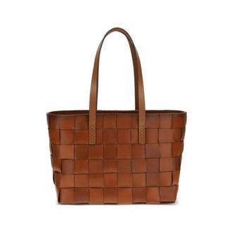 Dragon Diffusion Japan Woven Leather Tote Bag - Dames - Tassen - Bruin - Maat: ONE Size Leer