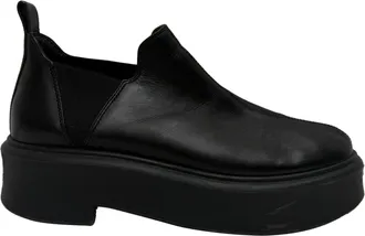 The Row Robin Flatform Ankle Boots in Black Leather