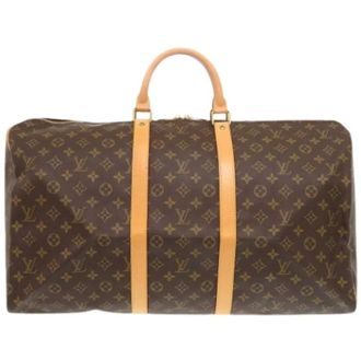 Louis Vuitton Pre-owned Weekend Bags, unisex, Brown, Size: ONE SIZE Pre-owned Keepall 55 Boston Bag
