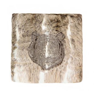 MX HOME Cojin imitaci&oacute;n piel con bordados