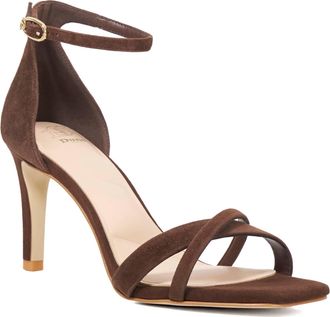 Dune London Ladies MADRINA Ankle Strap Open Toe Sandals Size UK 5 Stiletto Heel Suede Heeled Sandals