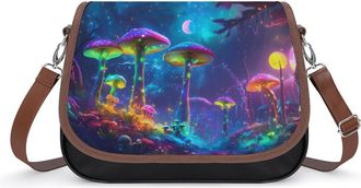 Generic Psychedelic1 Mushrooms Fashion Womens Crossbody Bags Novelty Handbag Shoulder Bag Purse