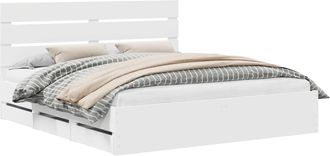vidaXL Estructura De Cama Con Caj&oacute;n 180 X 200 Cm Madera Ingenieril Vidaxl