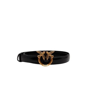 Pinko Pinko, Accessoires, Dames, Zwart, XS, Leer, Love Berry H2 Belt