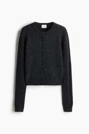 H&M Cardigan mit Verzierung - Grau