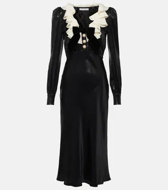 ワンピース ALESSANDRA RICH Woman Dress Black FAB3217F3803 930 Alessandra Rich Dress with lace top | Women's Clothing | Vitkac