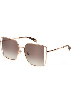 Police Womens SPLL37 56 08FC Sunglasses - Gold - One Size