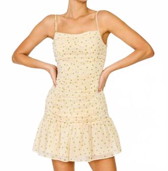 Line & Dot Lilou Mini Dress In Cream