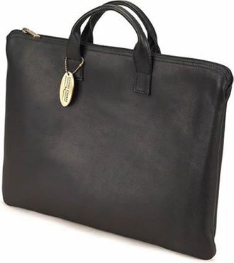Claire Chase 623E-black Zippered Folio with Handle - Black