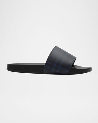 Burberry Men & apos;s Furley Check Slides
