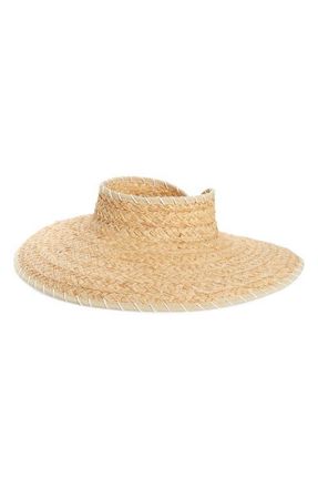 L*Space Del Mar Packable Straw Visor in Nat at Nordstrom