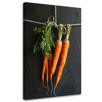 Feeby Cuadro Sobre Lienzo, Zanahorias Verduras, 80x120