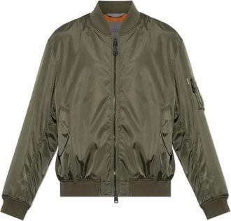 Balenciaga Gevoerde jas met logo - Heren - Bomber jackets - Groen - M - Polyester - Jassen
