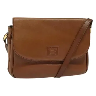 Burberry Pre-owned Cross Body Bags, female, Brown, Size: ONE SIZE Pre-owned Vintage Leather Shoulder Bag