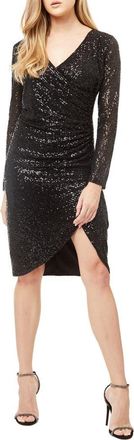 By Design Frances Sequin V-Neck Dress in Black at Nordstrom Rack, Size X-Small
