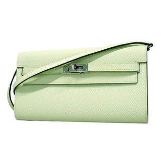 Herm&egrave;s Green Epsom Leather Chain/Shoulder Wallet (Pre-Owned)