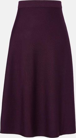 Jardin Des Orangers Falda midi de lana virgen