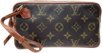 Louis Vuitton Pre-owned Clutches, female, Brown, Size: ONE SIZE Pre-owned Canvas Clutch